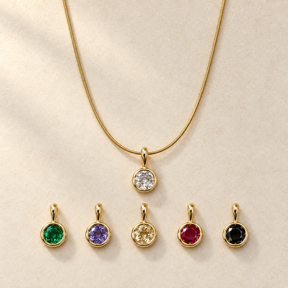 Necklace 1376 (Set of 6 colors) — product photograph