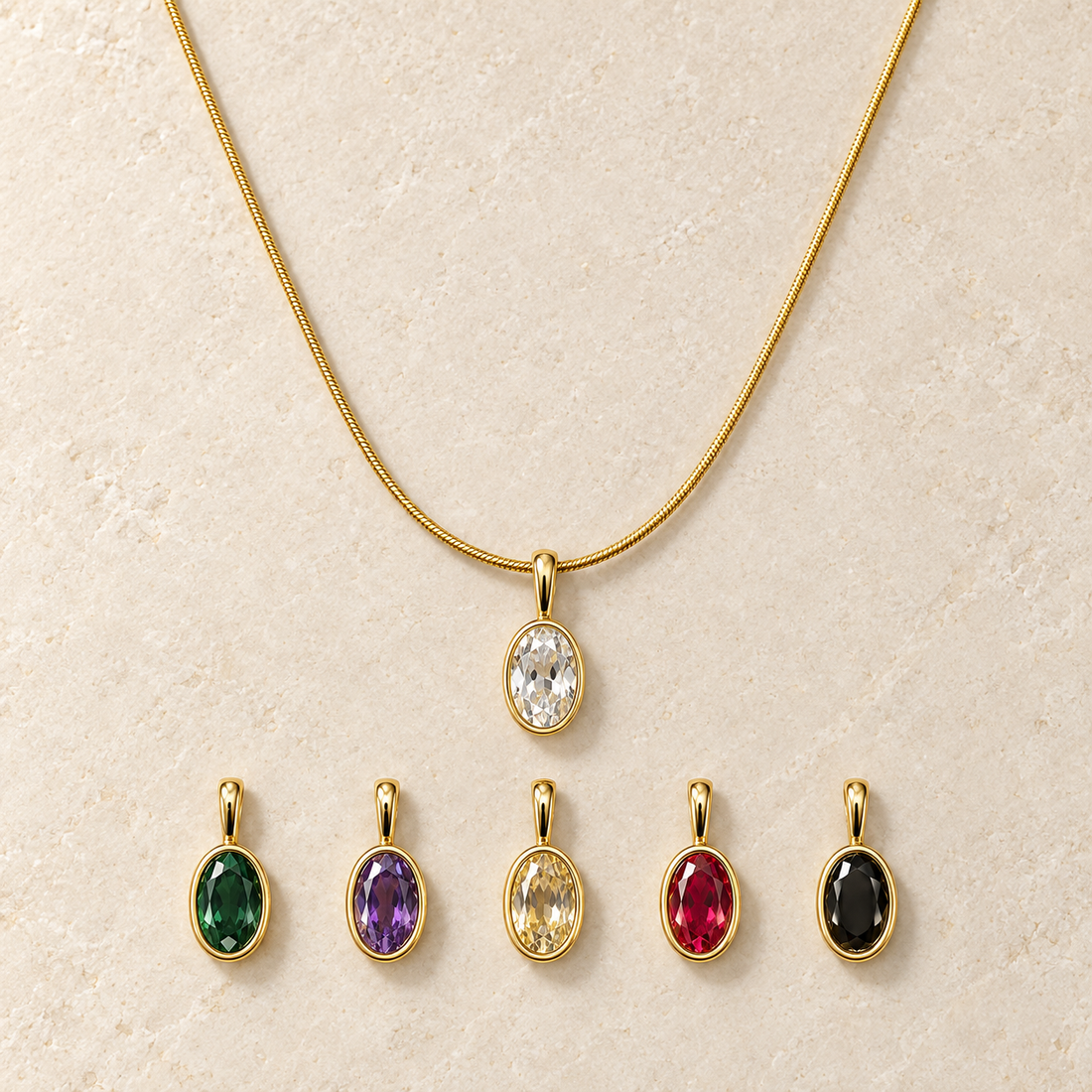 Necklace 1377 (Set of 6 colors) — product photograph