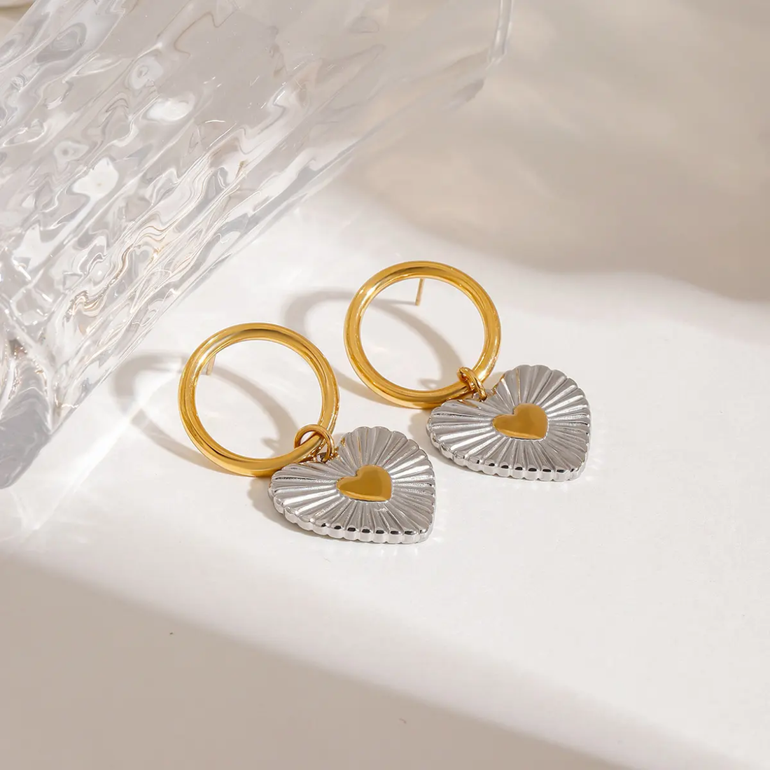 Earrings 255 — 304 stainless steel detail by Qimati