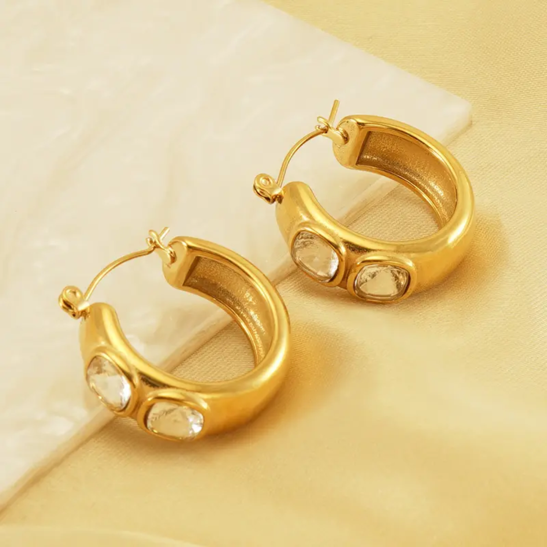 Earrings 256 - 304 stainless steel by Qimati