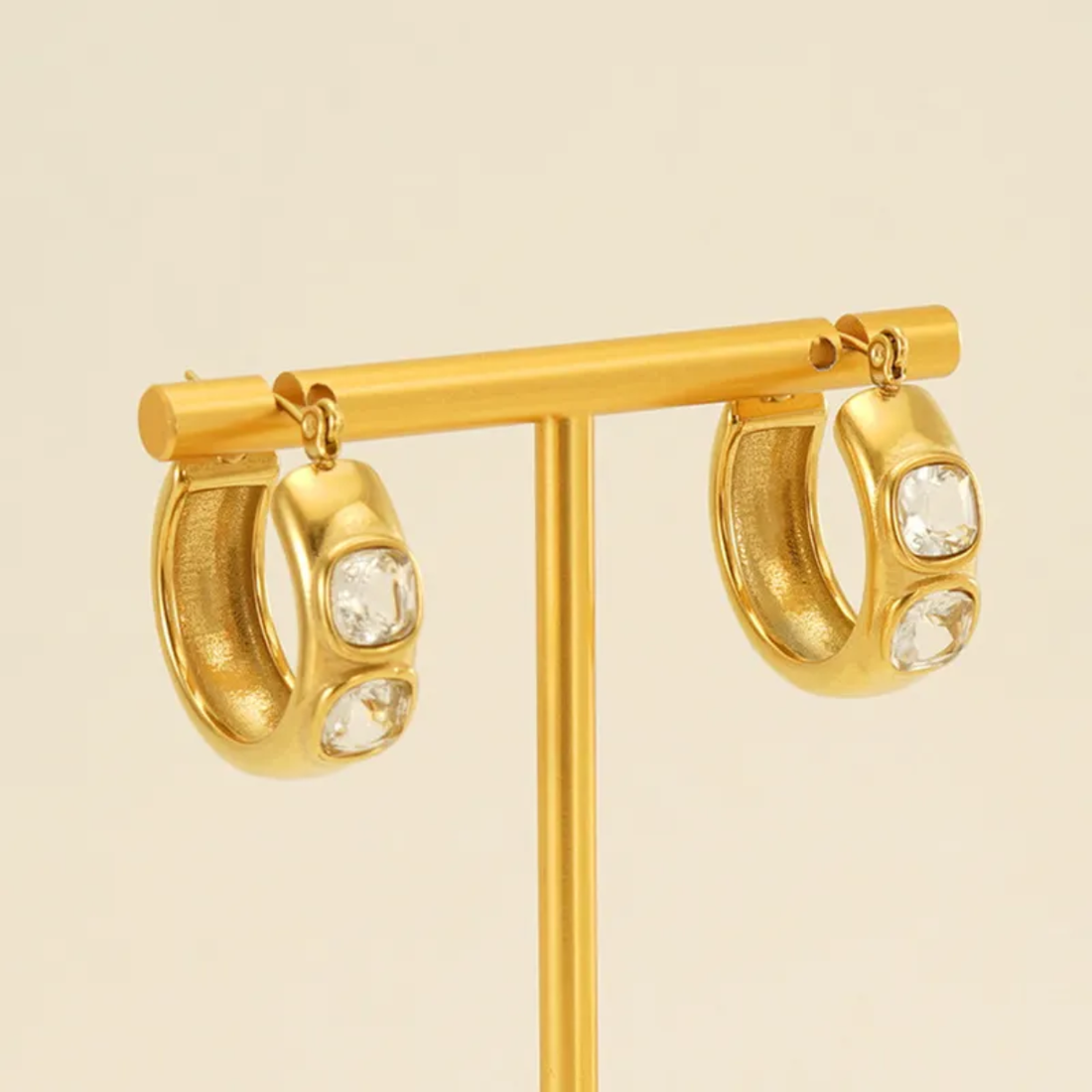 Earrings 256 — 304 stainless steel by Qimati