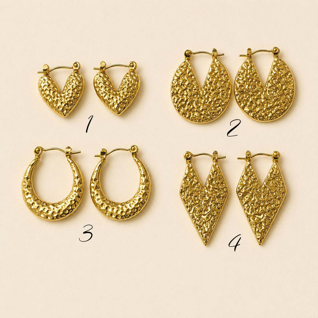 Earrings 539 - 304 stainless steel by Qimati