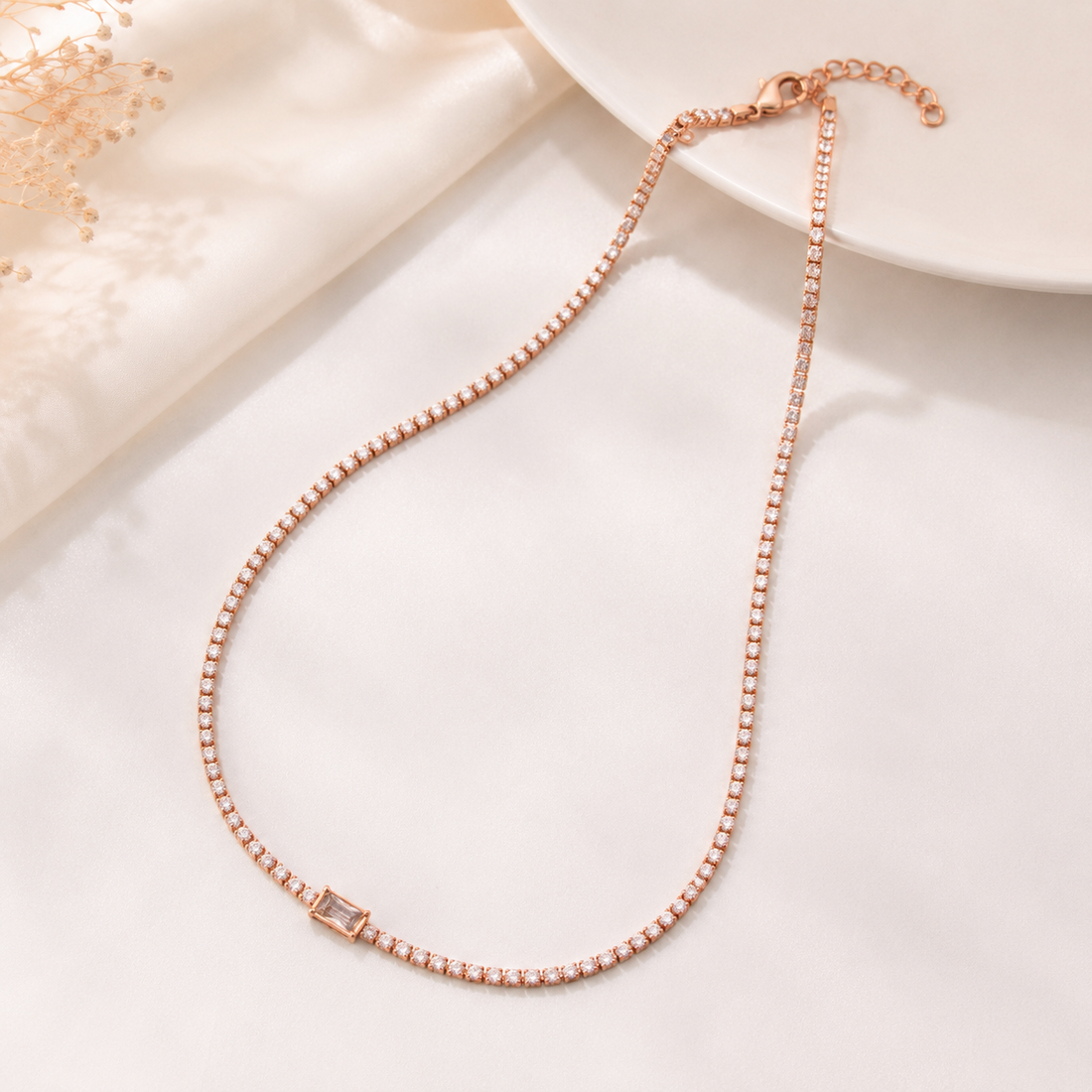 Necklace 818 (Rose Gold) - 304 stainless steel by Qimati
