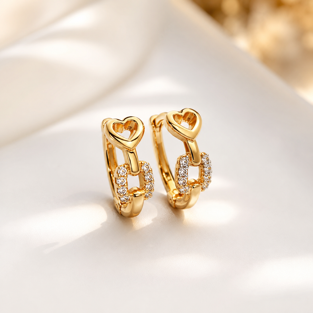 Earrings 440 (Light Rose gold) - 316L stainless steel by Qimati