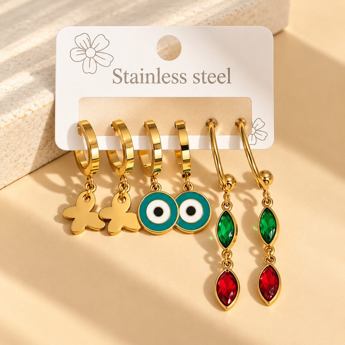 Earrings 635(Set of 3)