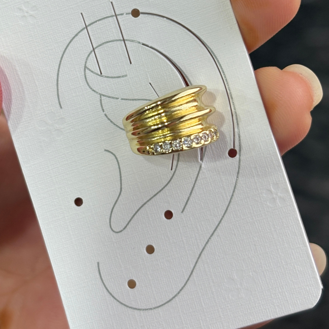 Earrings (Ear-cuffs) 074 - 316L stainless steel by Qimati