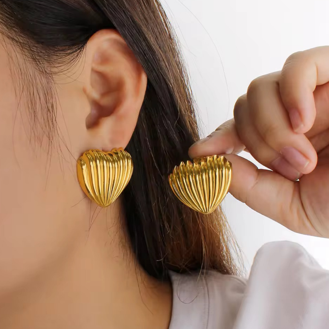 Earrings 009 - 316L stainless steel by Qimati