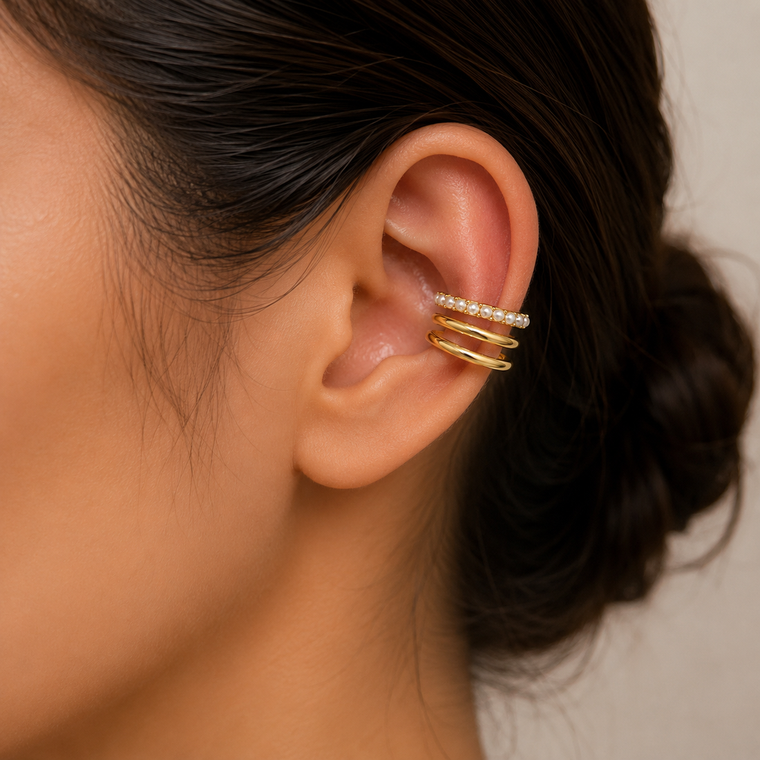 Earrings 405 (Ear-cuffs single piece) - 304 stainless steel by Qimati