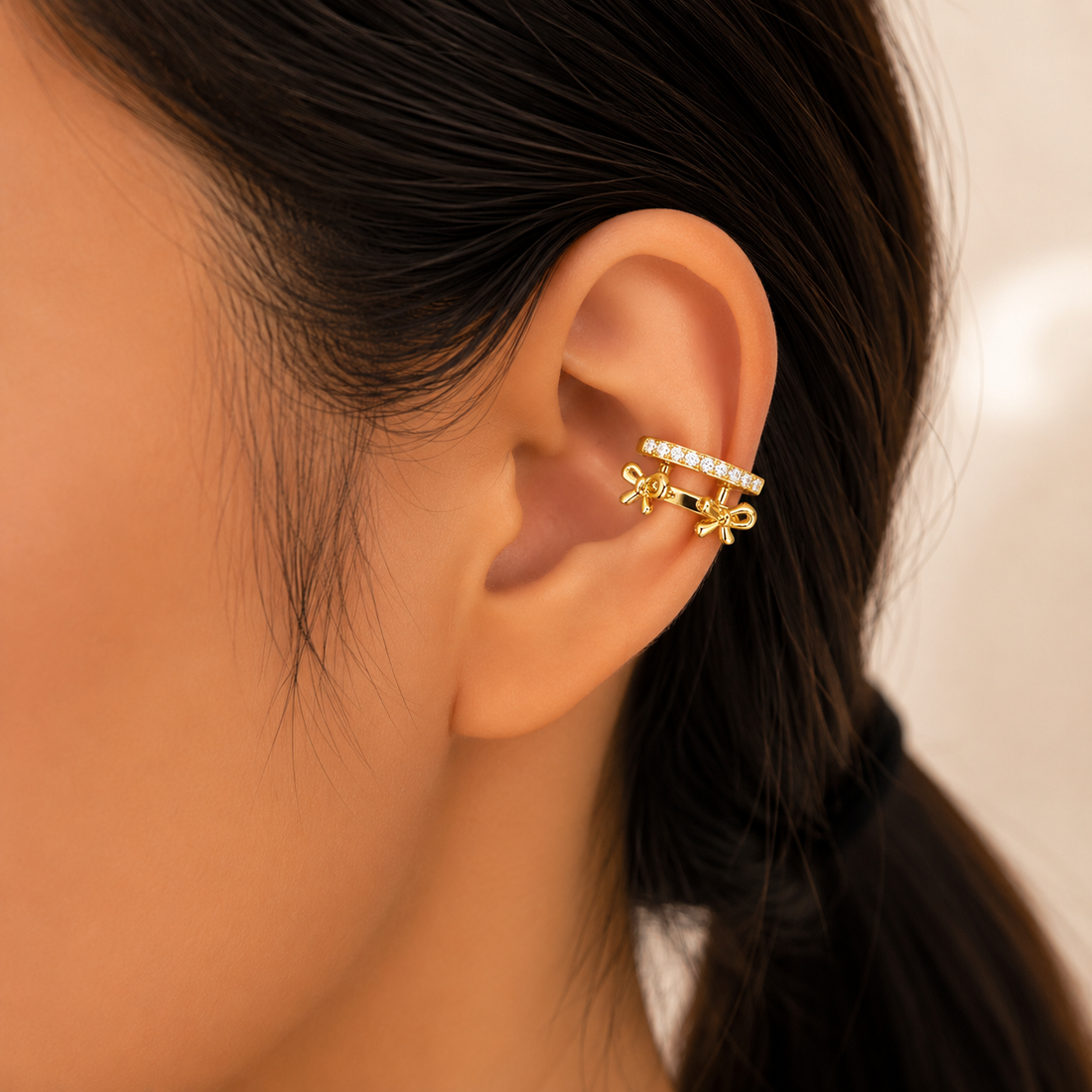 Earrings 407 (Ear-cuffs single piece) - 304 stainless steel by Qimati