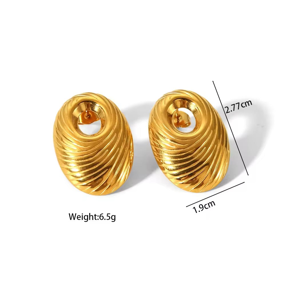 Earrings 227 - 304 stainless steel by Qimati