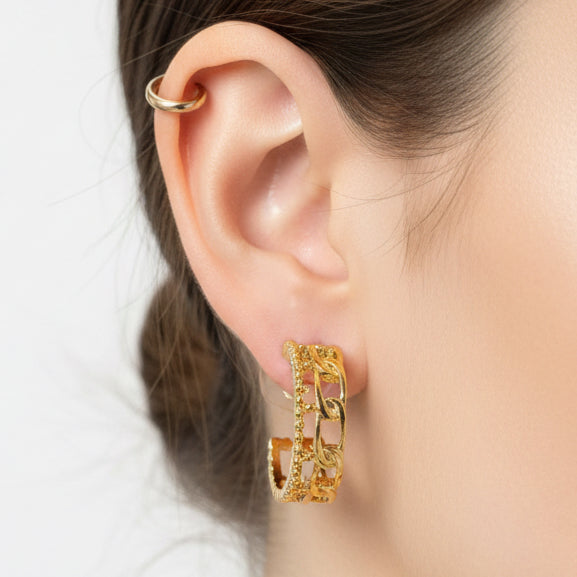 Earrings 228 - 304 stainless steel by Qimati