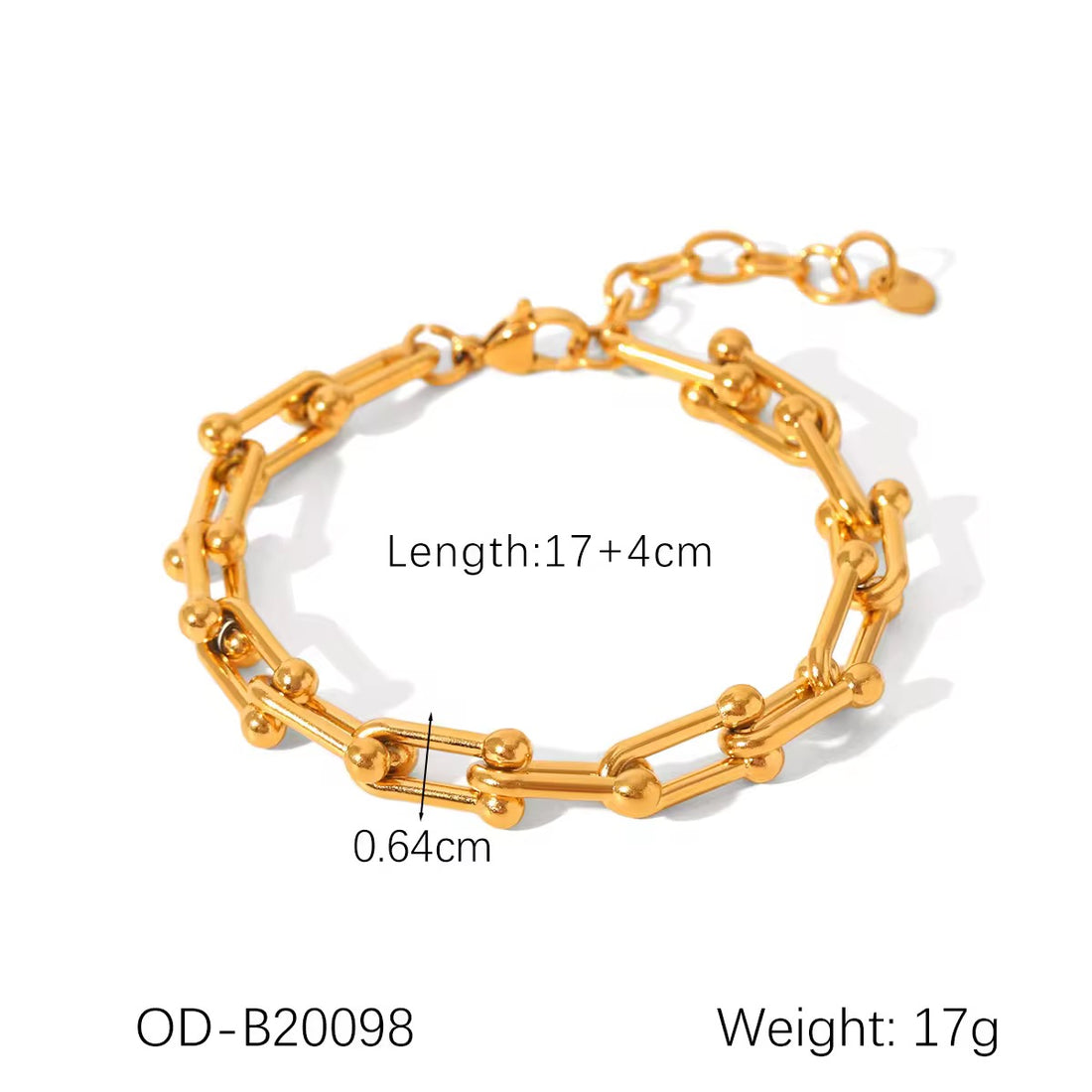 Chain Bracelet 196 - 316L stainless steel by Qimati