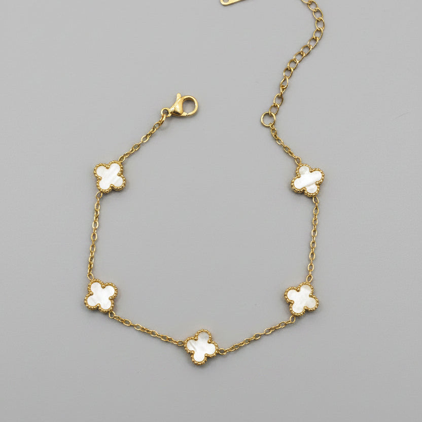 Chain Bracelet 201 (Small Clover) - 316L stainless steel by Qimati