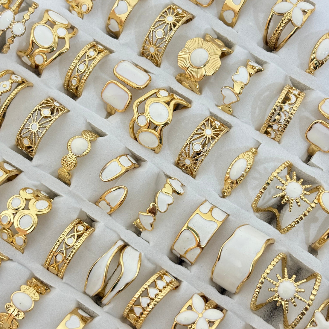 Rings 161 (Set of 10 different rings for 600/-) - 316L stainless steel by Qimati