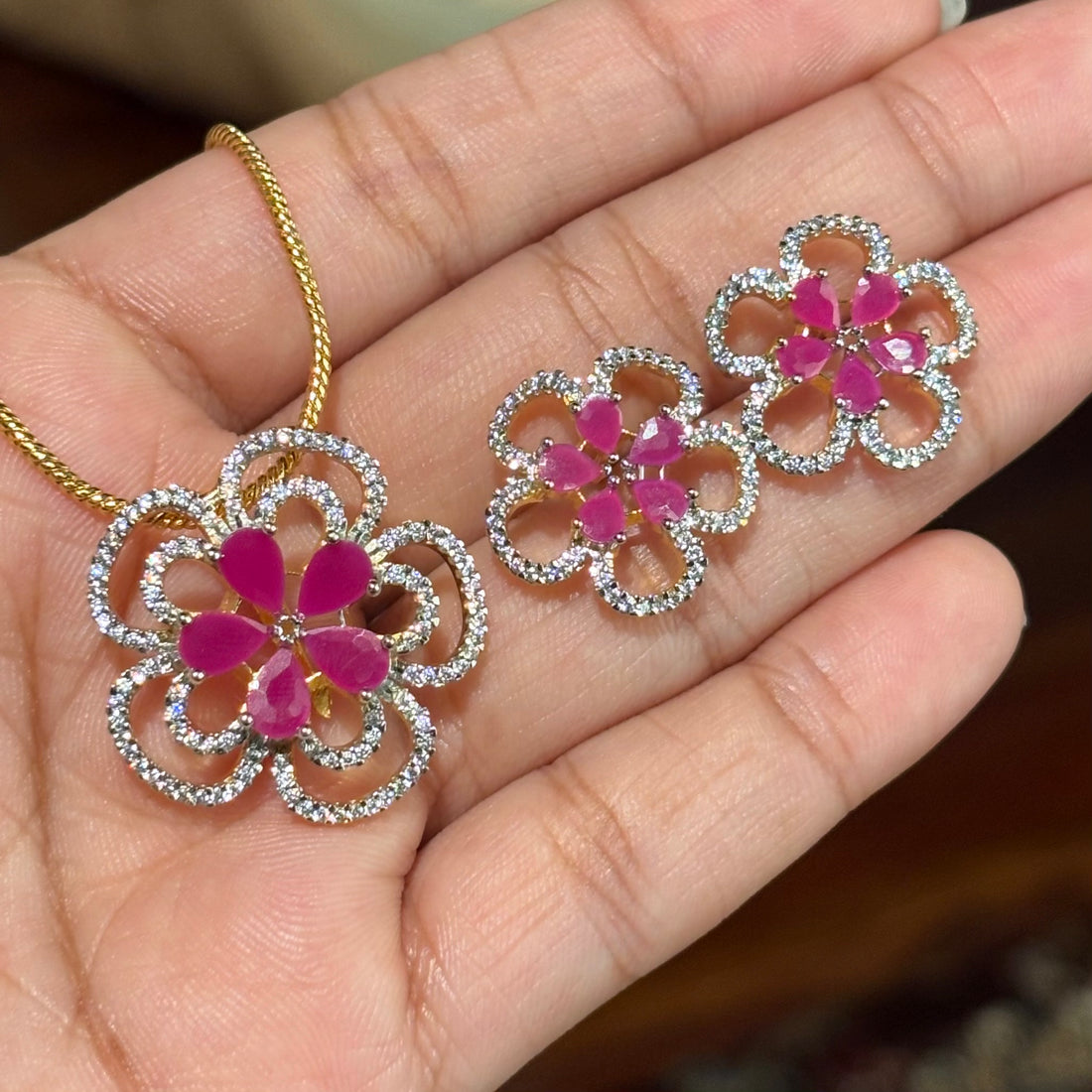 Indian Pendant Sets 020 (Without chain) - Qimati