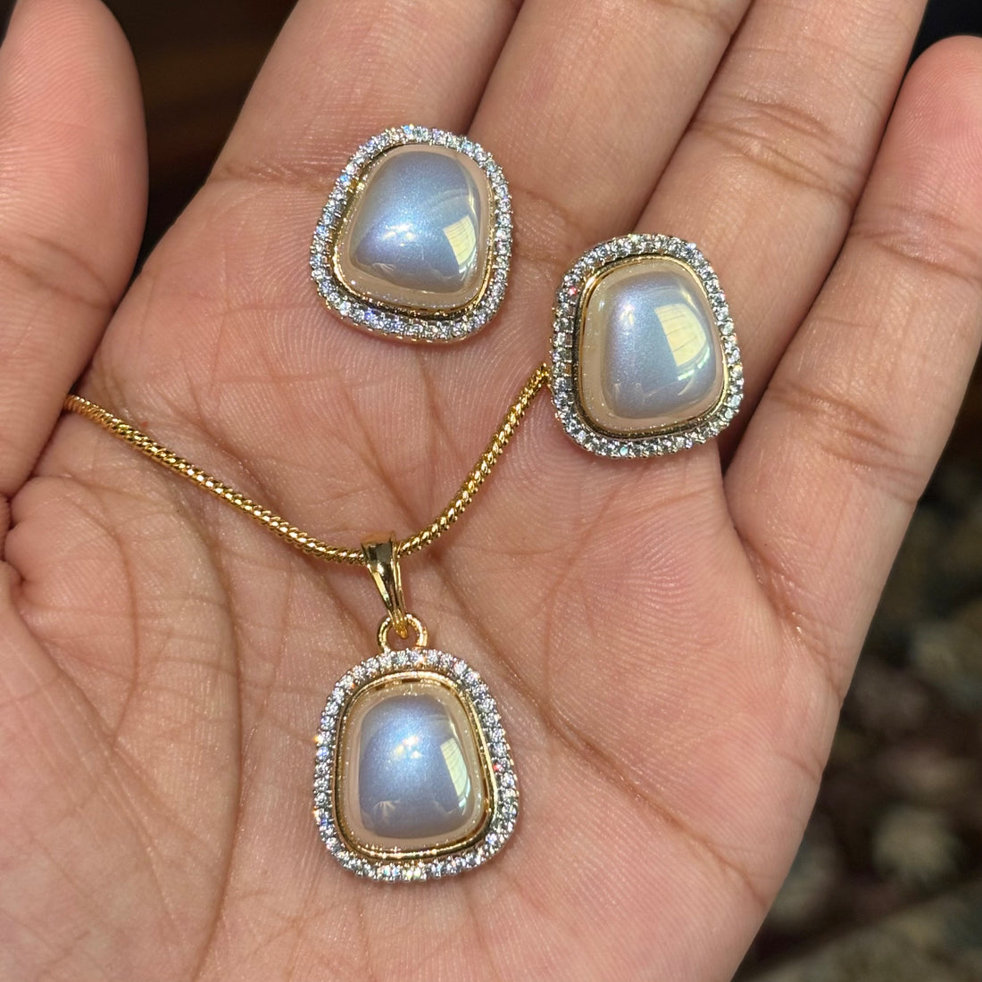Indian Pendant Sets 016 (Without chain) - Qimati