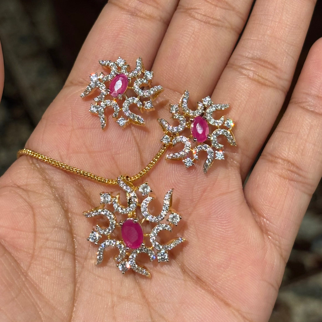 Indian Pendant Sets 009 (Without chain) - Qimati