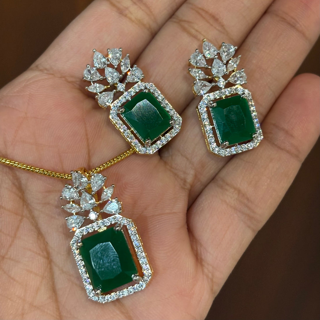 Indian Pendant Sets 014 (Without chain) - Qimati
