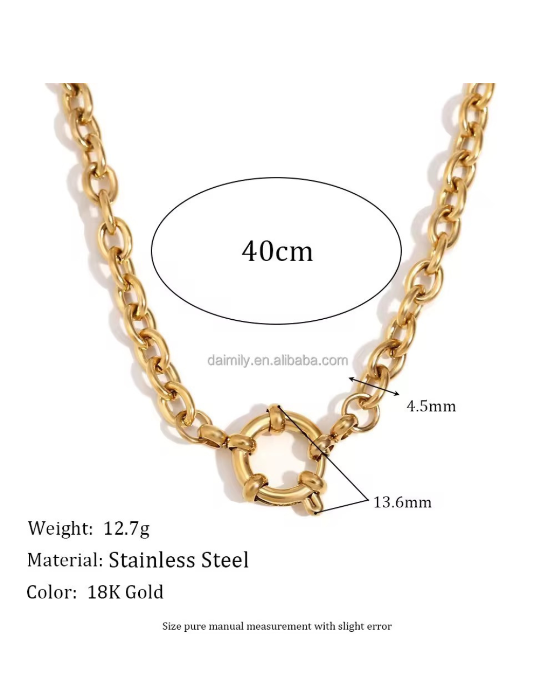 Necklace 035 - 316L stainless steel by Qimati
