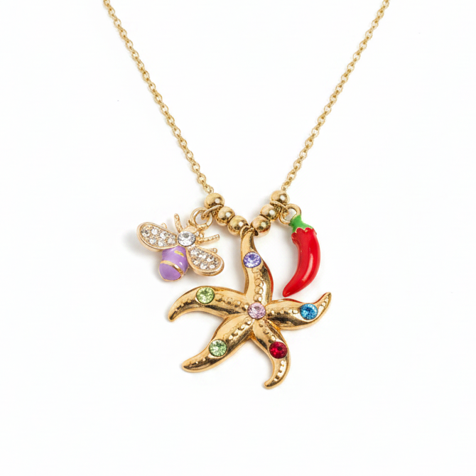 Necklace 042 - 316L stainless steel by Qimati