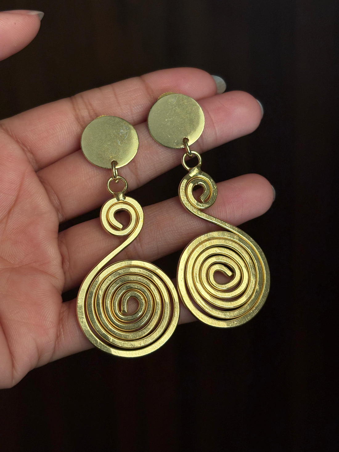 Earrings 097 - brass by Qimati