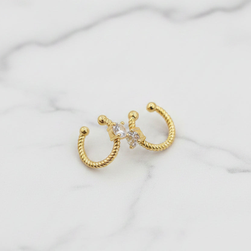 Earrings 355 (ear-cuff pair) - 316L stainless steel by Qimati