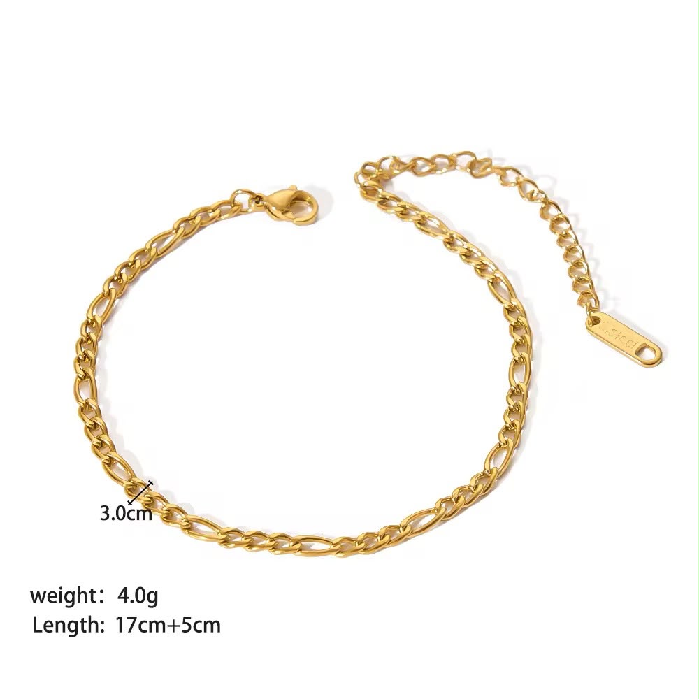 Chain Bracelet 262 - 316L stainless steel by Qimati