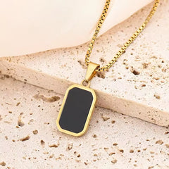 Necklace 1230 (UNISEX) (REVERSIBLE) (BLACK N WHITE)