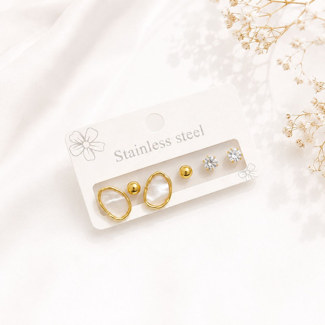 Earrings 326 - 304 stainless steel by Qimati