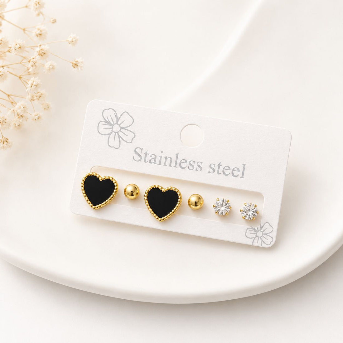 Earrings 324 - 304 stainless steel by Qimati