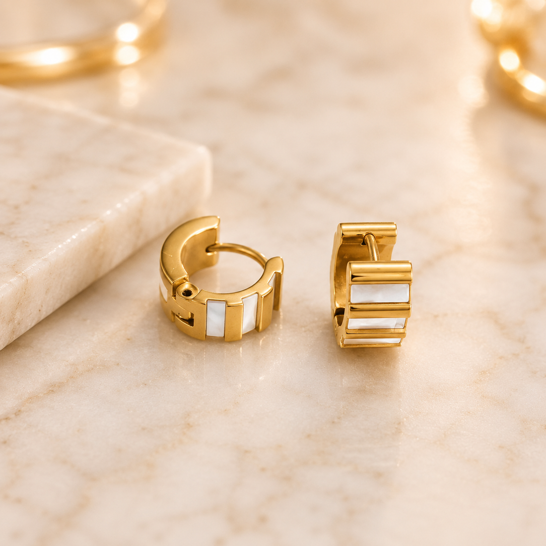 Earrings S092 - 316L stainless steel by Qimati