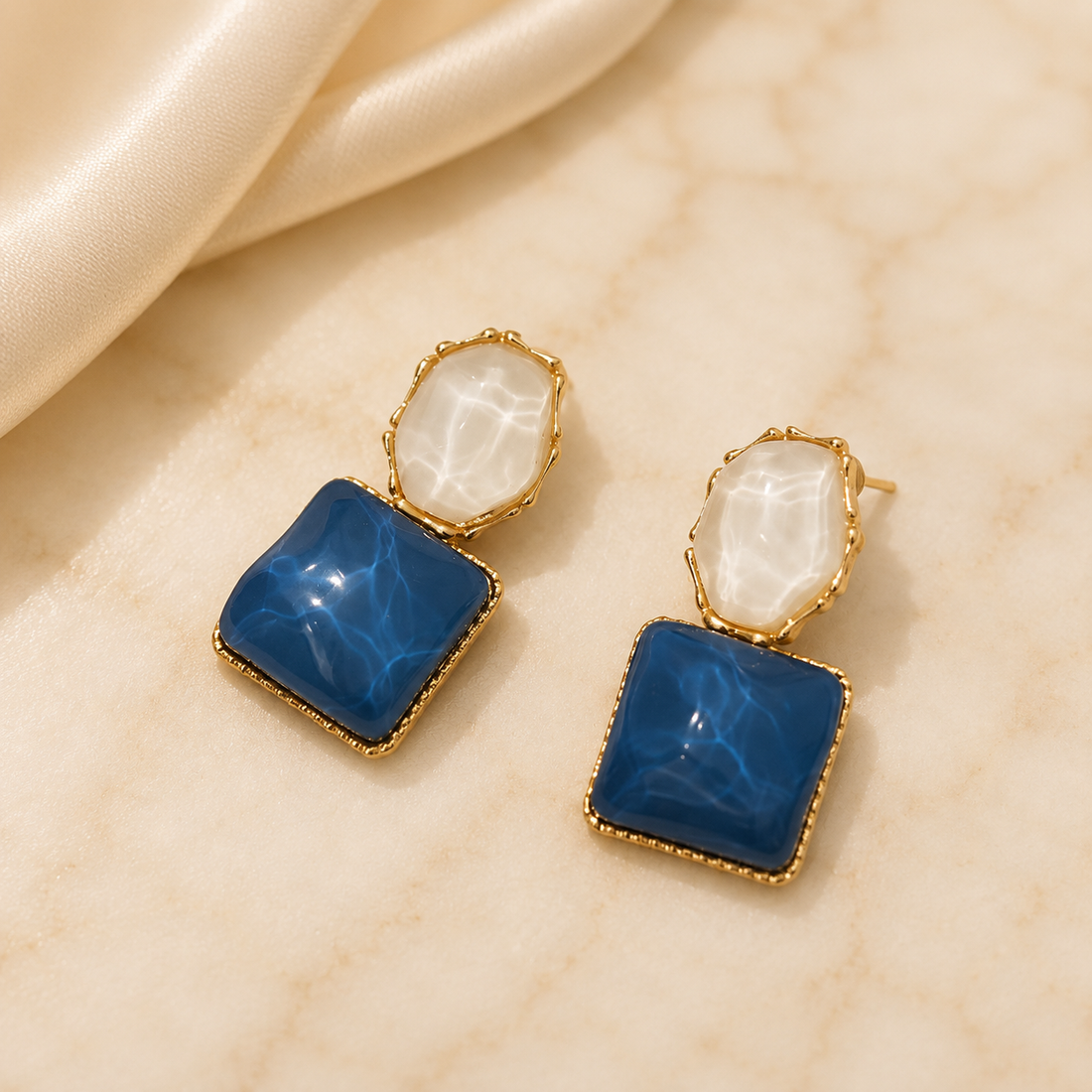 Earrings S087 - 316L stainless steel by Qimati