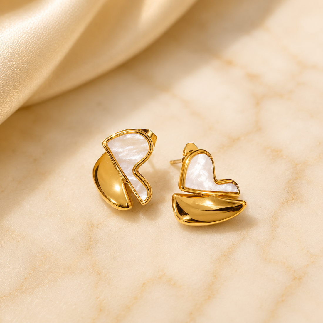 Earrings S091 - 316L stainless steel by Qimati