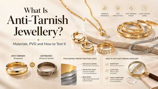 What is anti-tarnish jewellery - PVD gold coating layers over stainless steel, and three ways to test a piece