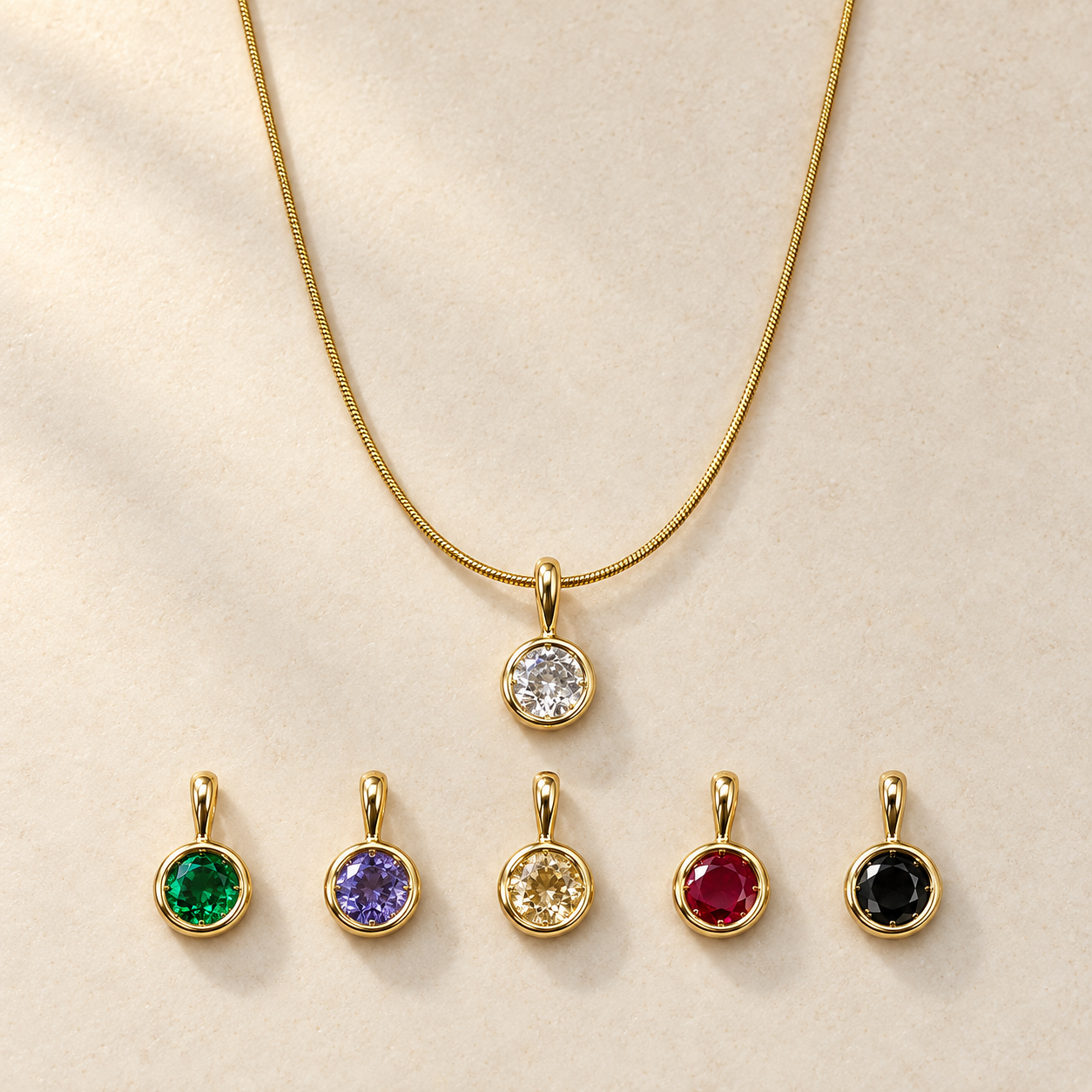 Necklace 1376 (Set of 6 colors) — product photograph