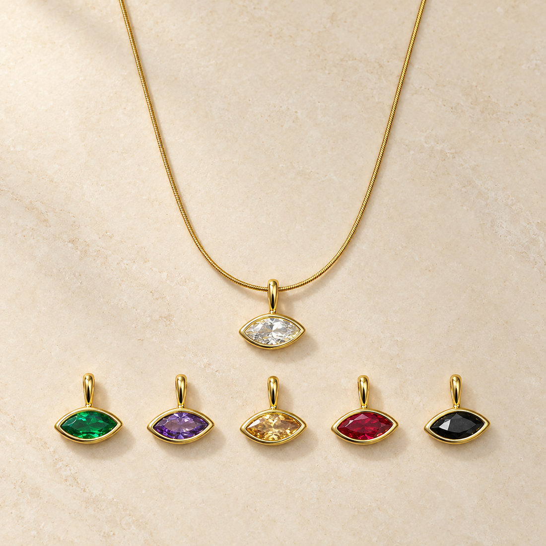 Necklace 1375 (Set of 6 colors) — product photograph