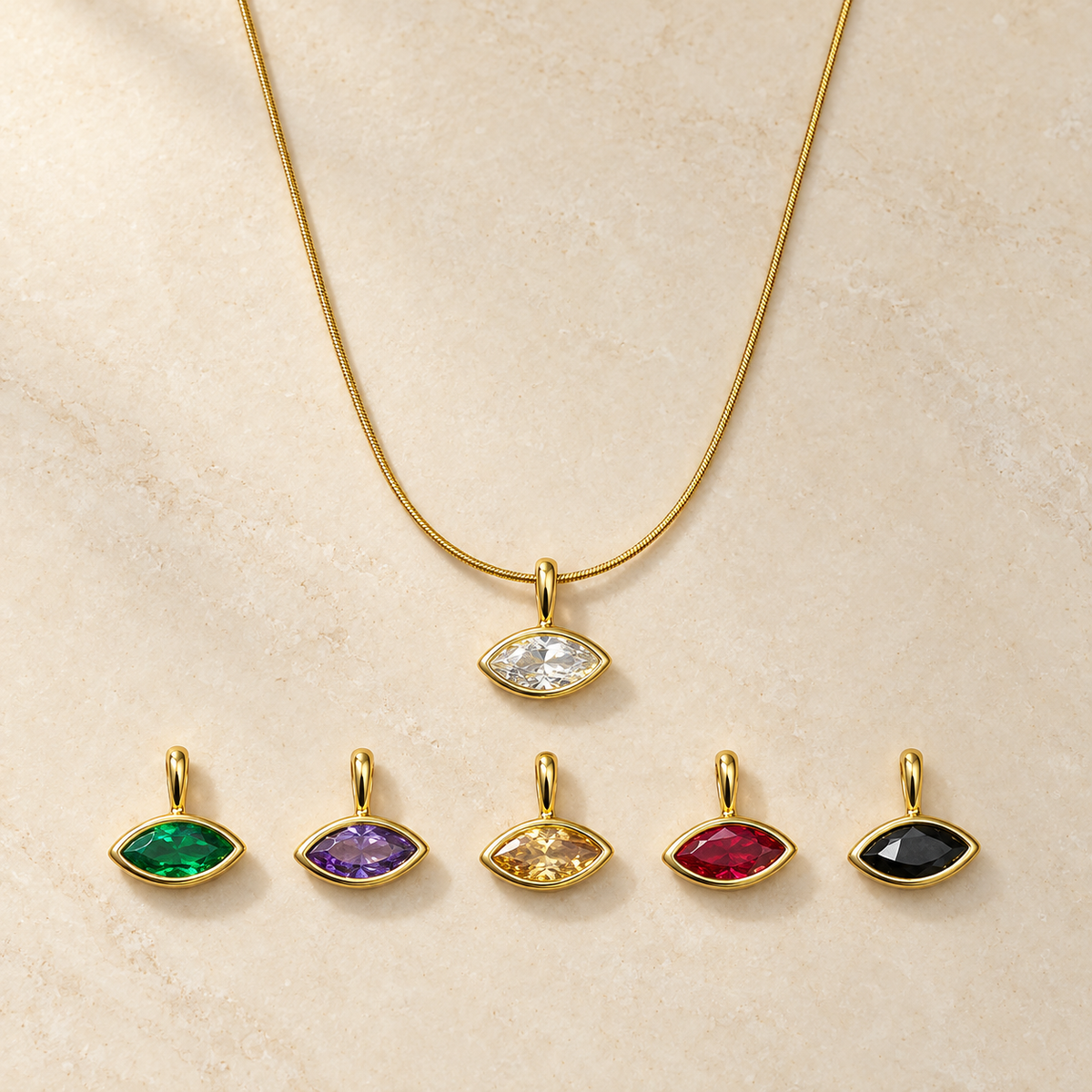 Necklace 1375 (Set of 6 colors) — product photograph