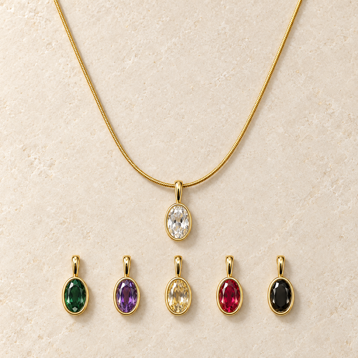 Necklace 1377 (Set of 6 colors) — product photograph