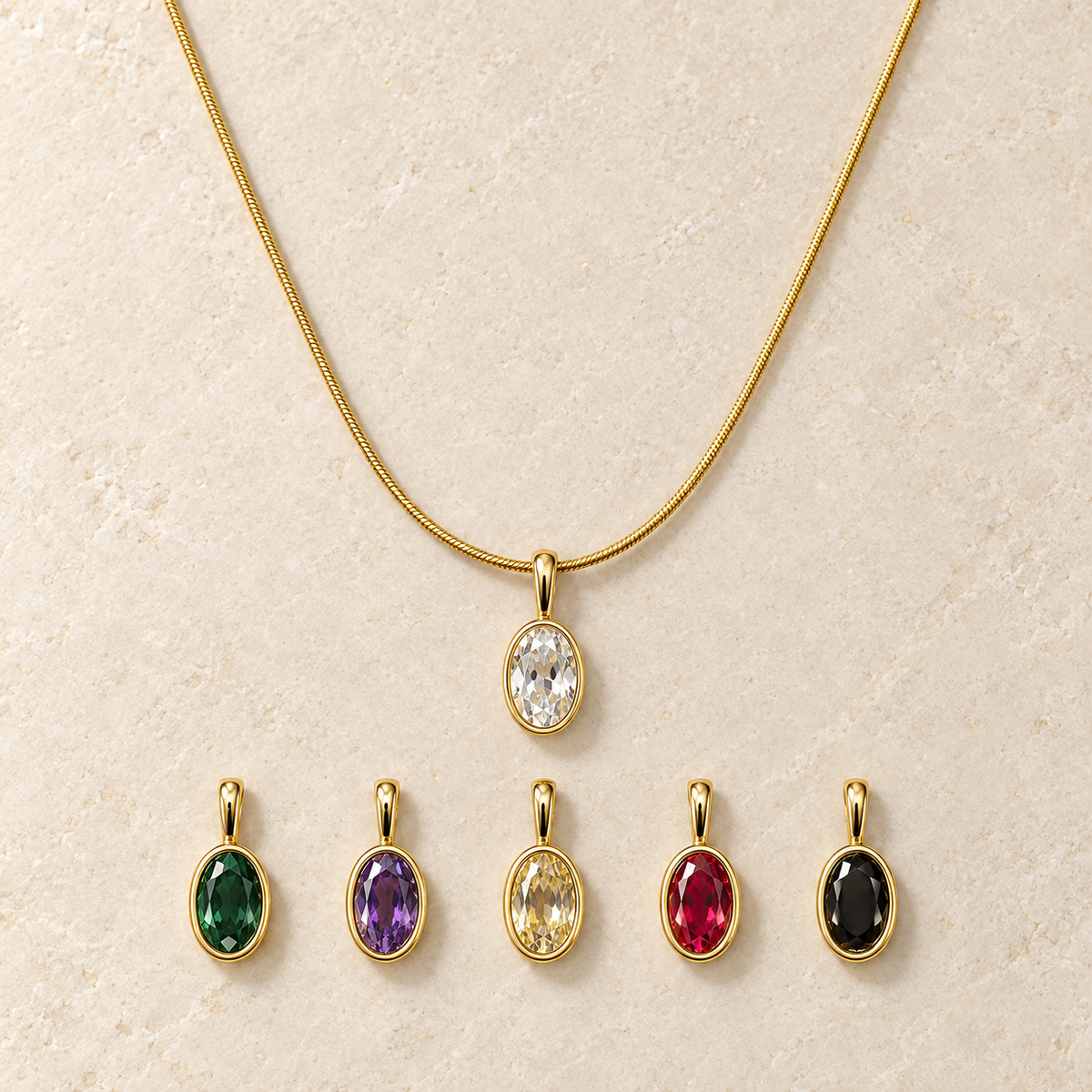 Necklace 1377 (Set of 6 colors) — product photograph