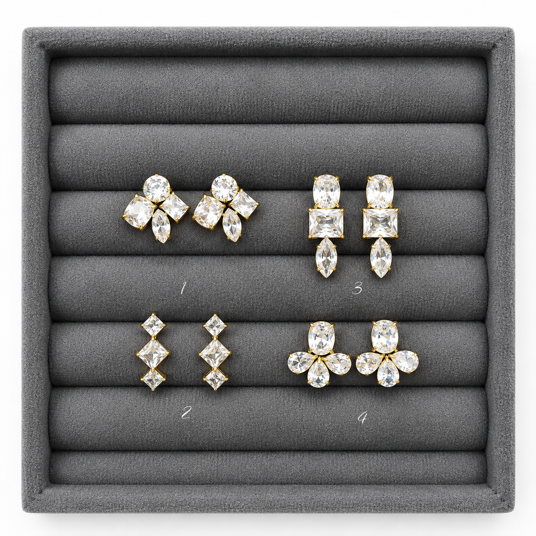 Earrings 251 (Matte Polish) - 304 stainless steel by Qimati