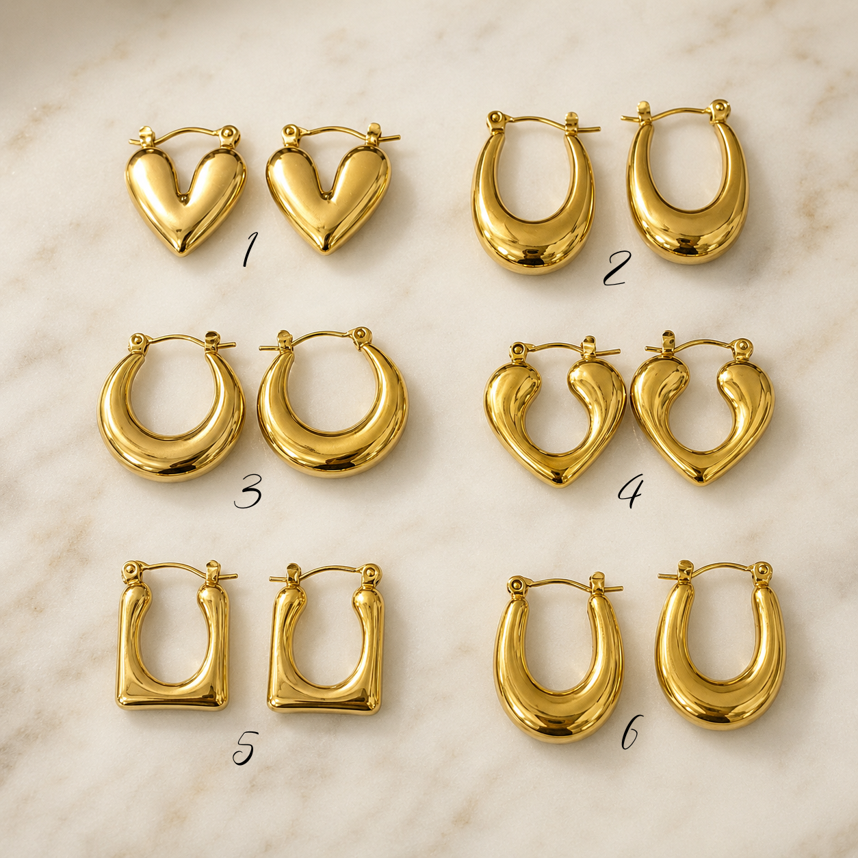 Earrings 541 - 304 stainless steel by Qimati