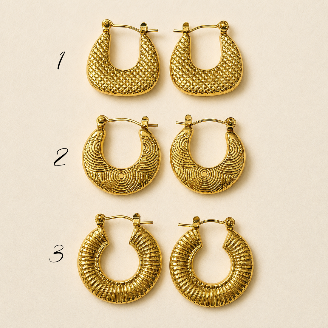 Earrings 537 - 304 stainless steel by Qimati