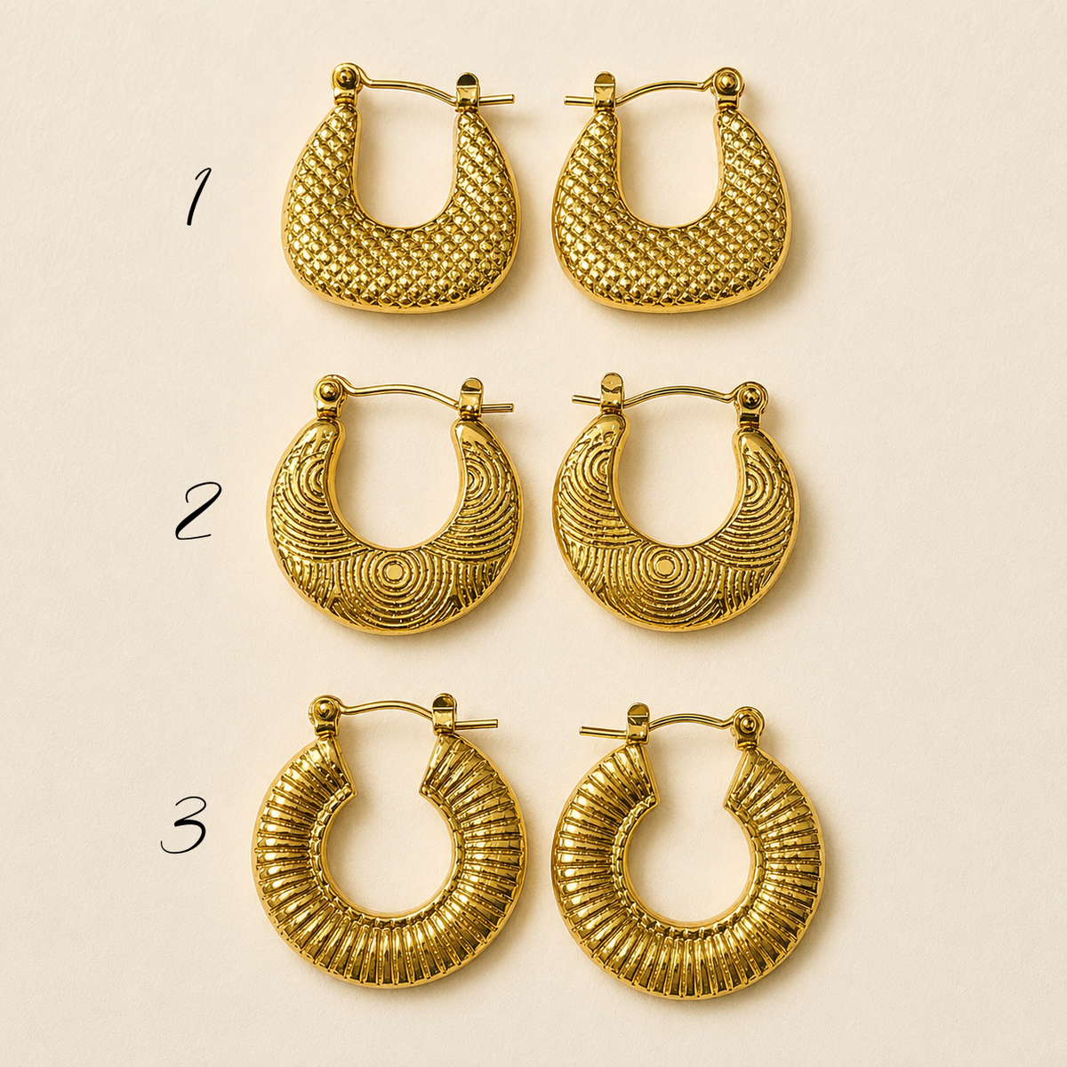 Earrings 537 - 304 stainless steel by Qimati