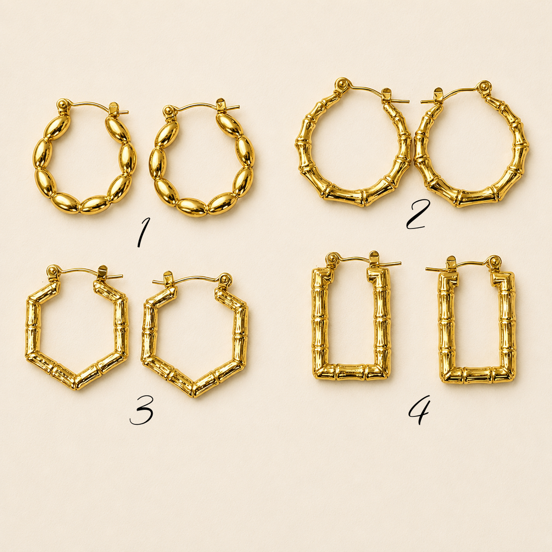 Earrings 538 - 304 stainless steel by Qimati