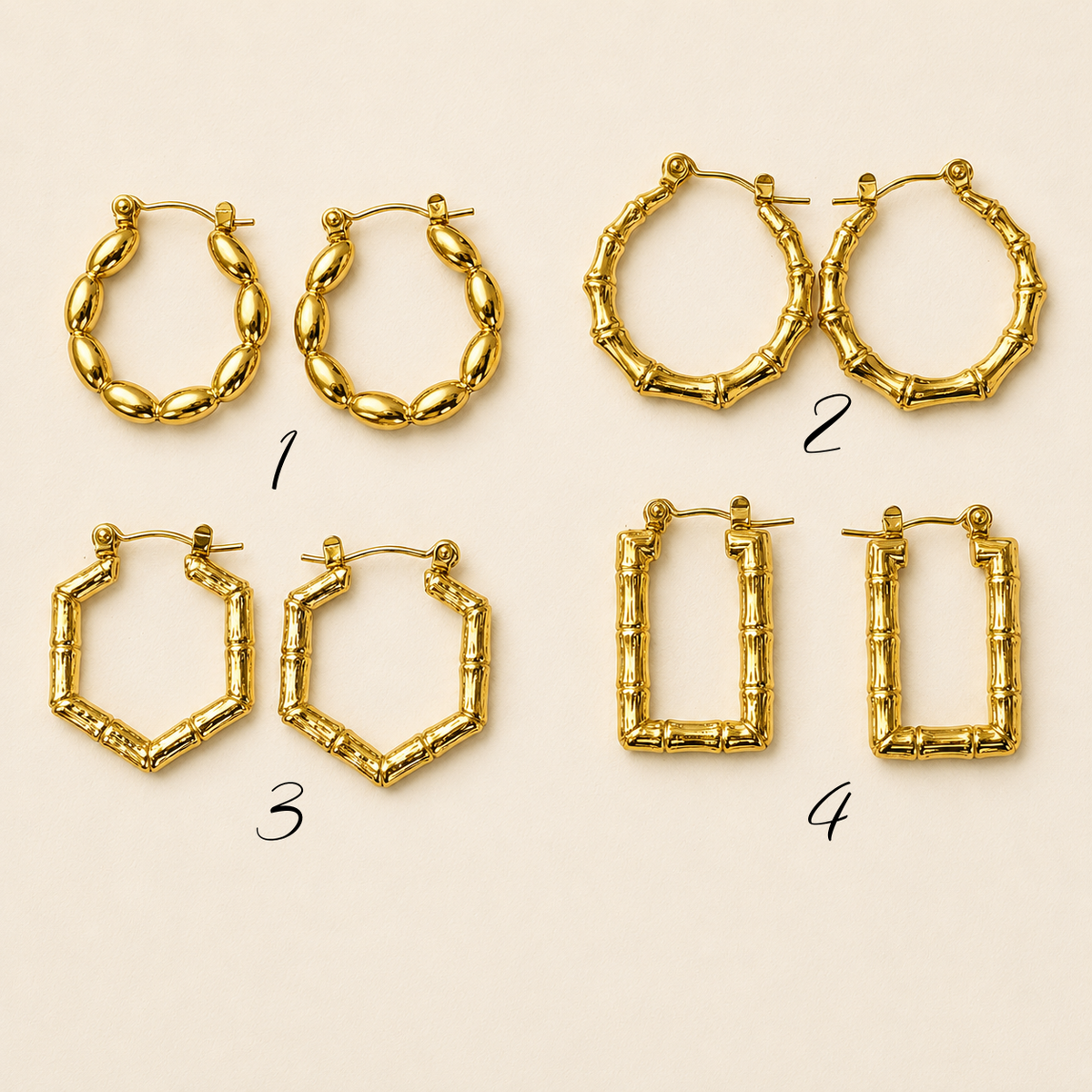 Earrings 538 - 304 stainless steel by Qimati