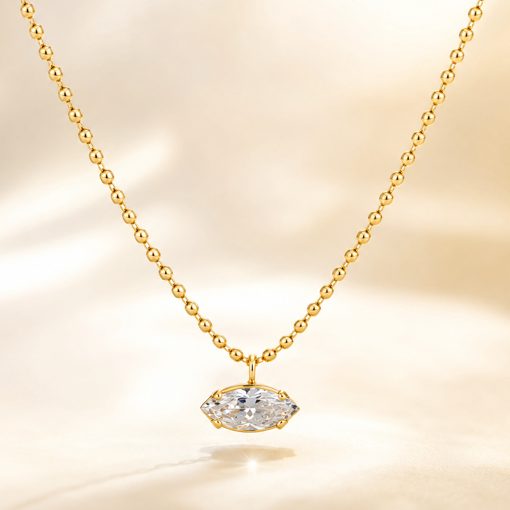 Necklace 1064 - 316L stainless steel by Qimati
