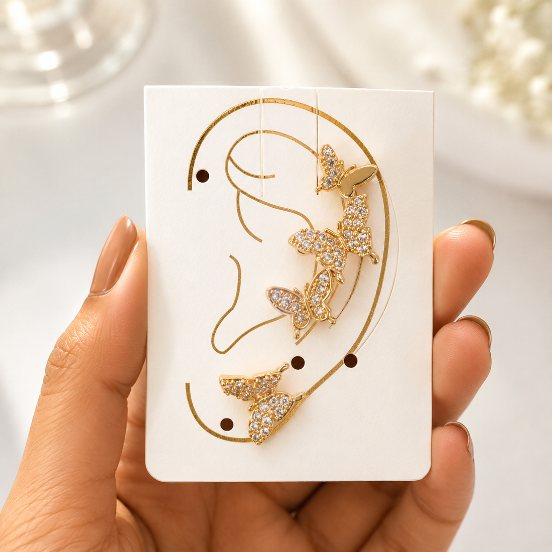 Earrings 409 (Ear-cuffs single piece) - 304 stainless steel by Qimati