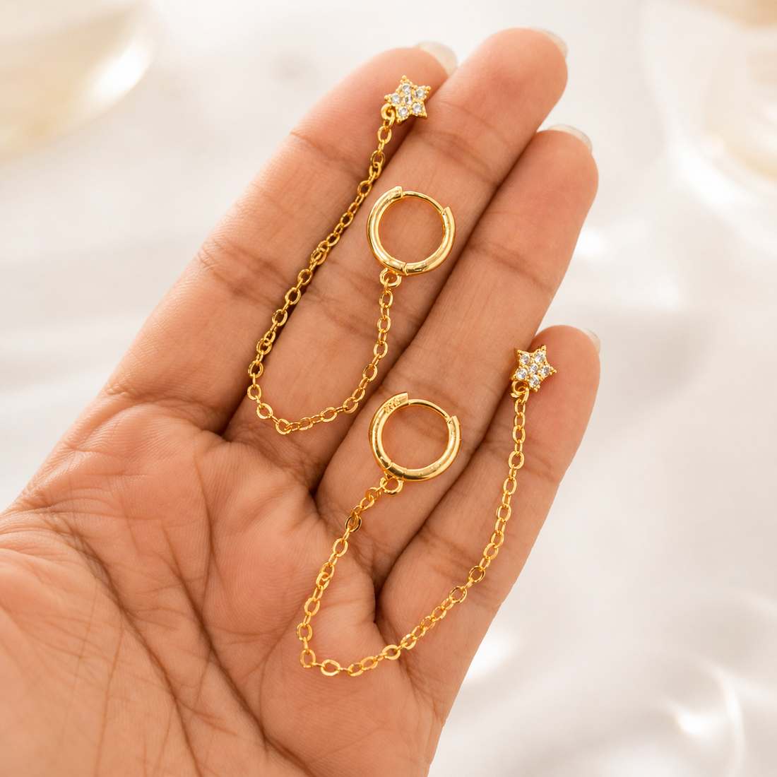 Earrings 345 - 316L stainless steel by Qimati