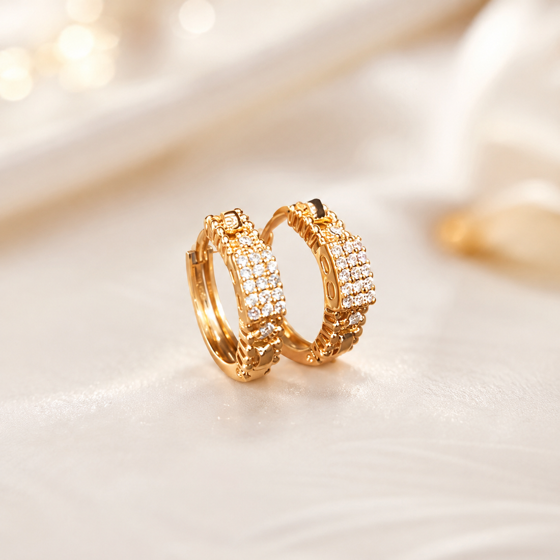Earrings 441 (Light Rose gold) - 316L stainless steel by Qimati