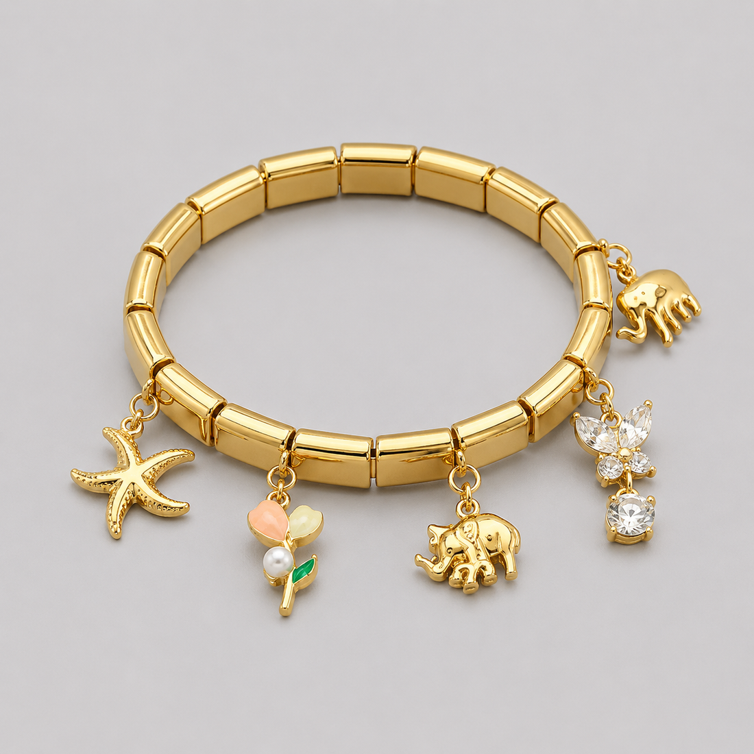 Bracelet Kada 232 (Stretchable) - 316L stainless steel by Qimati